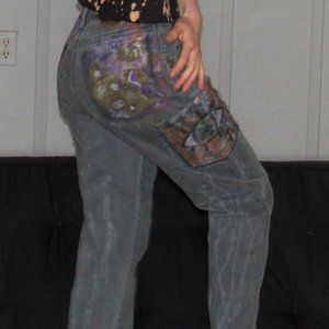 Hand Painted Art Jeans